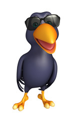  Crow cartoon character with sunglass