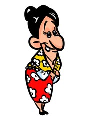 Grandmother cartoon illustration isolated image character