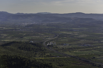 Fototapeta na wymiar Mountains and Torreblanca (Castellon, Spain).