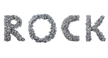 ROCK on white
