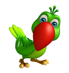 funny  Parrot cartoon character
