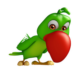 funny  Parrot cartoon character
