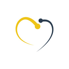 Heart logo icon vector