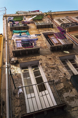 Fototapeta premium Vivienda en el barrio de LaMarina de Cagliari (Cerdeña) , Italia
