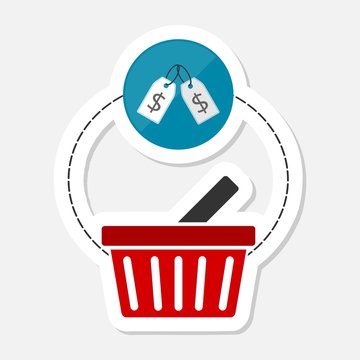 recommend clip art: Ecommerce icon, Shopping design, Shopping basket, sticker