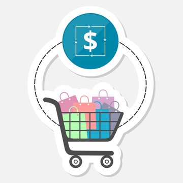 recommend clip art: Ecommerce icon, Shopping design, Shopping basket, sticker