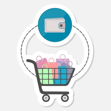 recommend clip art: Ecommerce icon, Shopping design, Shopping basket, sticker