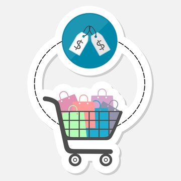recommend clip art: Ecommerce icon, Shopping design, Shopping basket, sticker
