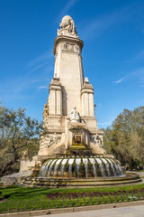 Fototapeta na wymiar Cervantes Monument at the Espana Place of Madrid