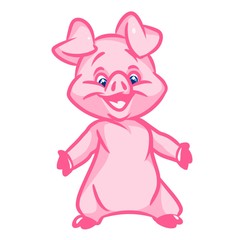 Little pig  image animal character  cartoon illustration