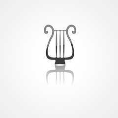 Illustration of lyre web icon