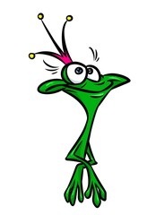 Princess Frog parody caricature illustration   image character portrait animal