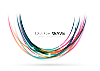 Abstract color wave design element