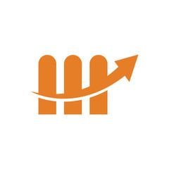 Fototapeta premium statistic vector logo icon