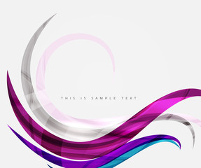 Colorful stripes wave composition, business template