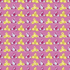 Ethnic boho seamless pattern with decorative flowers. Print. Cloth design, wallpaper.