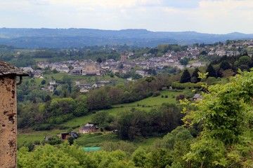 Fototapeta na wymiar Donzenac panorama de Travassac.(Corrèze)