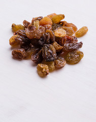 raisins on white table