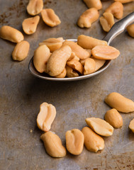 peanuts on a spoon