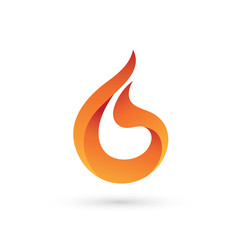 Abstract Flame Fire Logo