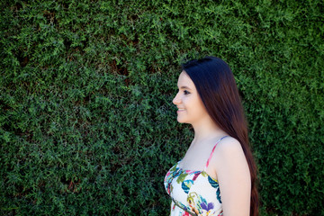 Naklejka premium Young teen relaxed outdoors