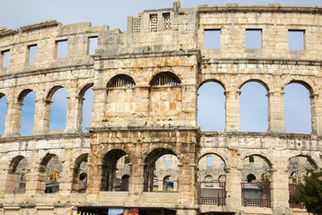 Obraz premium Pula, Croatia - Roman amphitheatre - detail