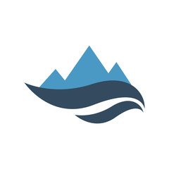Mountain logo icon vector