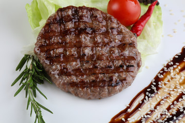 Grilled burger cutlet