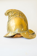 Fototapeta premium British Other Ranks Merryweather Brass Fire Helmet, side view
