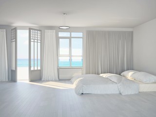 Schlafzimmer mit Meerblick
