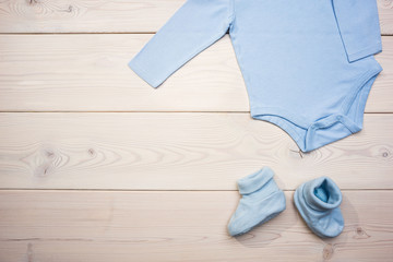 Blue baby clothes