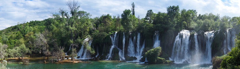 Obraz premium Kravica waterfall panorama, Bosnia and Herzegovina