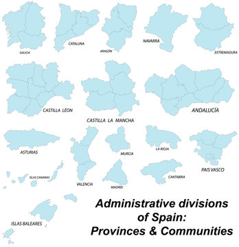 Large and detailed maps of all spanish provinces and islands