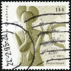 stamp printed in the Germany shows Sculpture of Celtic Prince Found in Glauberg