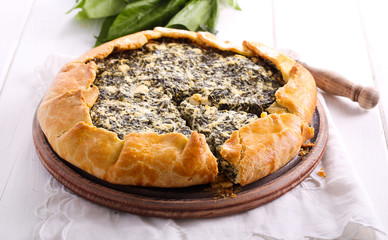 Spinach and feta galette