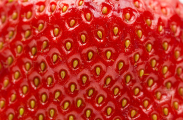 Macro photo of strawberry texture