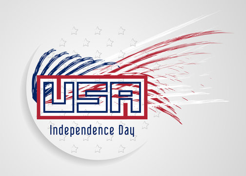 Independence Day Background. Abstract grunge vector with stars & stripes. EPS 10.