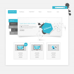  business website template - home page design - clean and simple - with a space for a text
