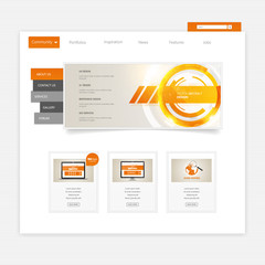  business website template - home page design - clean and simple - with a space for a text