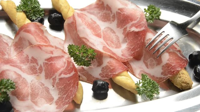 Coppa Capicola Cap&euml;cuogl Capocollo Salume Lebensmittel Salaison Salumeria Gabagool Capicollo Capicollu