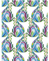 Abstract Elegance Seamless pattern with floral background