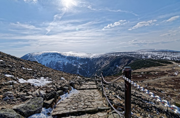 G&oacute;rski szlak.Karkonosze, Śnieżka.