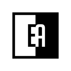 Obraz premium initial square half logo 