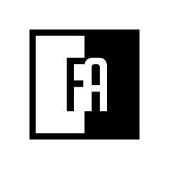 Obraz premium initial square half logo 