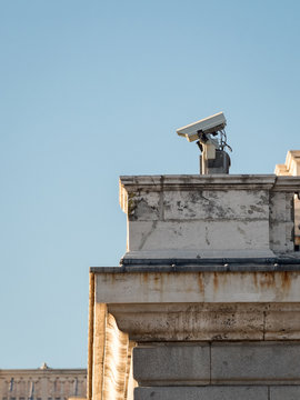 Security camera over a palace recording