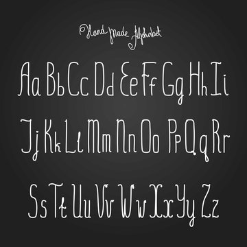 Vector alphabet. Hand drawn letters
