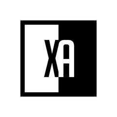 Fototapeta premium initial square half logo 