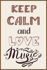 keep calm and music