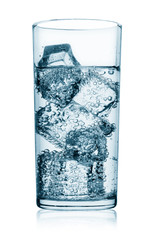 Glass of water with ice