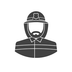 Fireman icon vector
